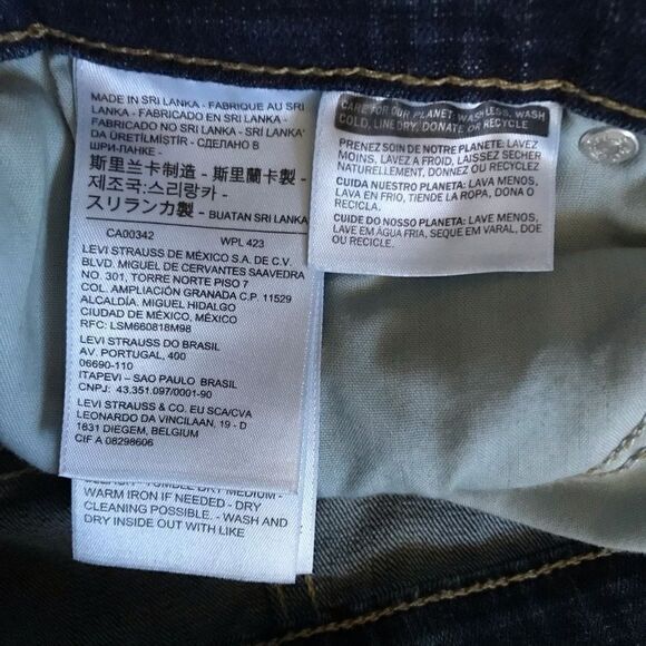 Levi’s denim walking shorts SZ 31 rolled cuffed jean high rise mid length - Picture 4 of 5